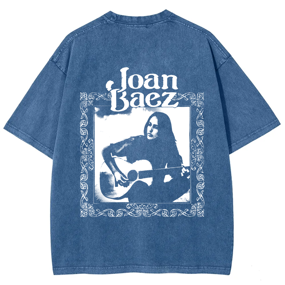Unisex Vintage Washed Joan Baez Singer t-Shirt