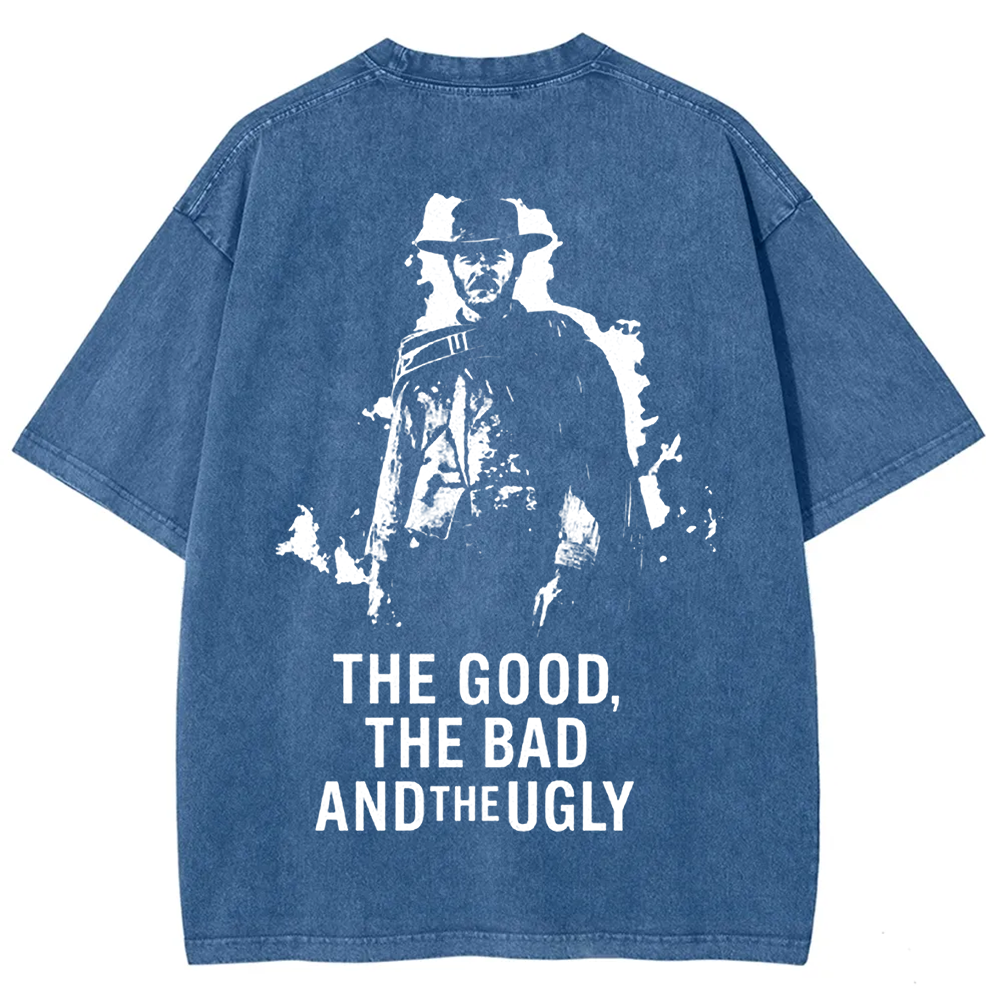 Unisex Vintage Washed The good ,the bad,the ugly, spaghetti Western movie  t-Shirt