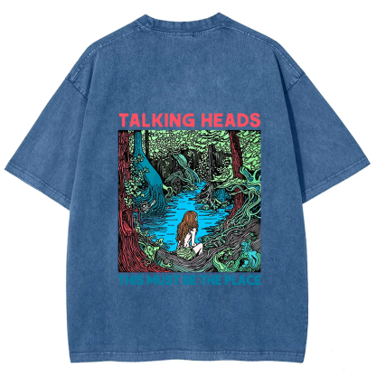 Unisex Vintage Talking Heads Band Casual Printed t-Shirt