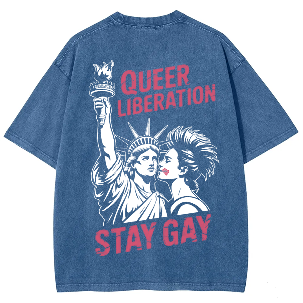 Unisex Vintage Queer Liberation Stay Gay t-Shirt