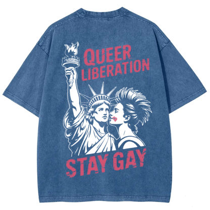 Unisex Vintage Queer Liberation Stay Gay t-Shirt