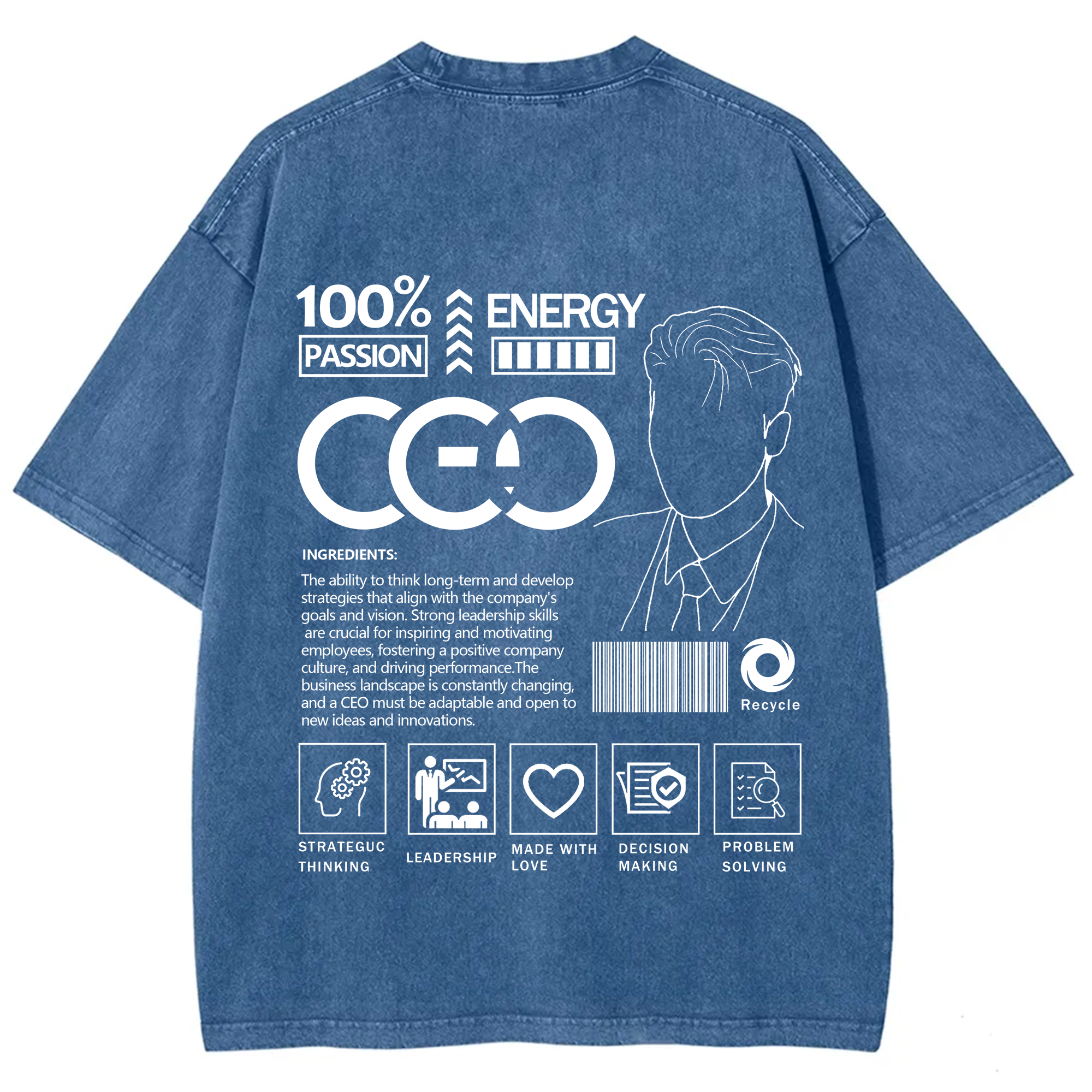 CEO Unisex Fit Washed T-Shirt