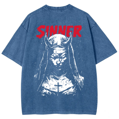 Unisex Vintage Sinner Nun t-Shirt