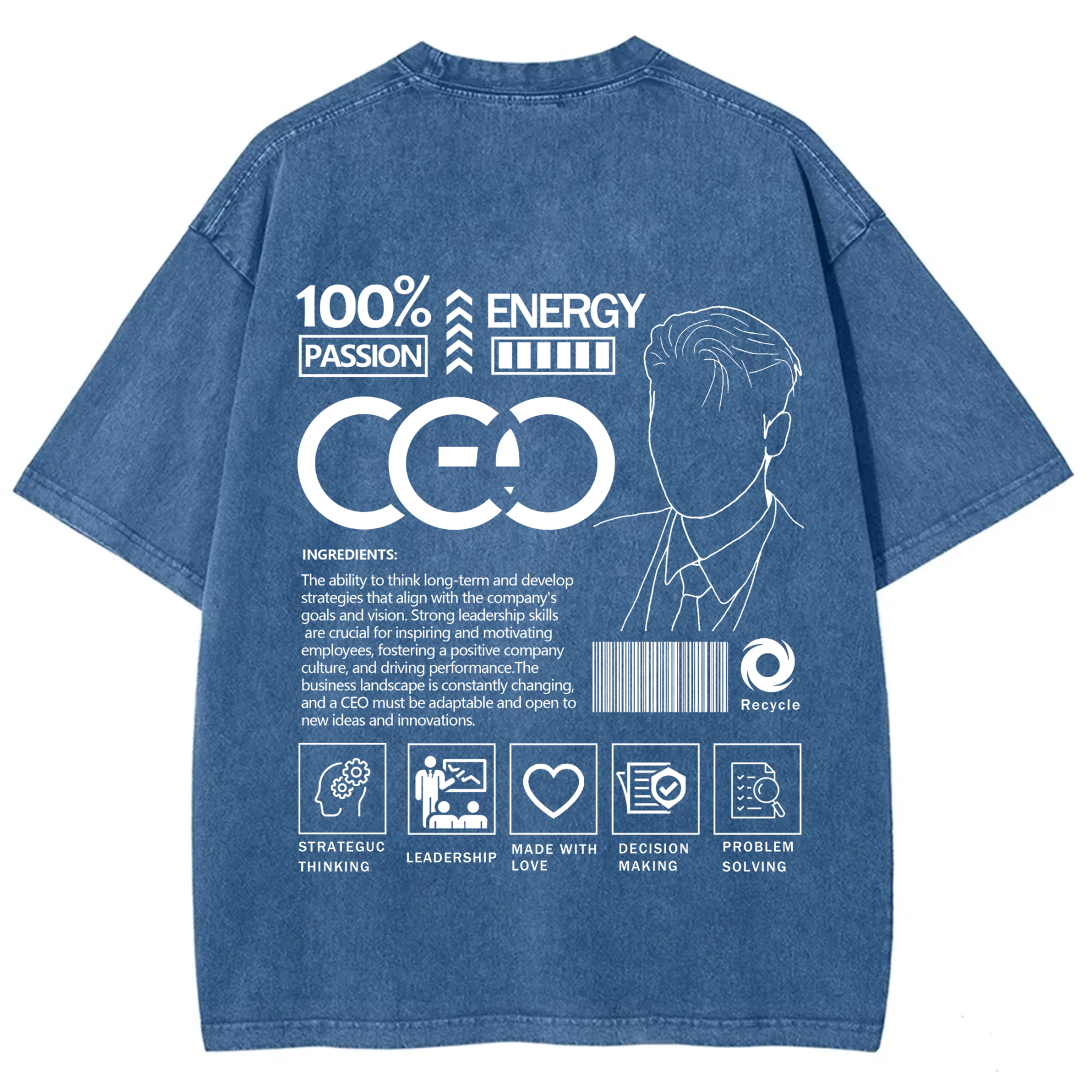 CEO Unisex Fit Washed T-Shirt