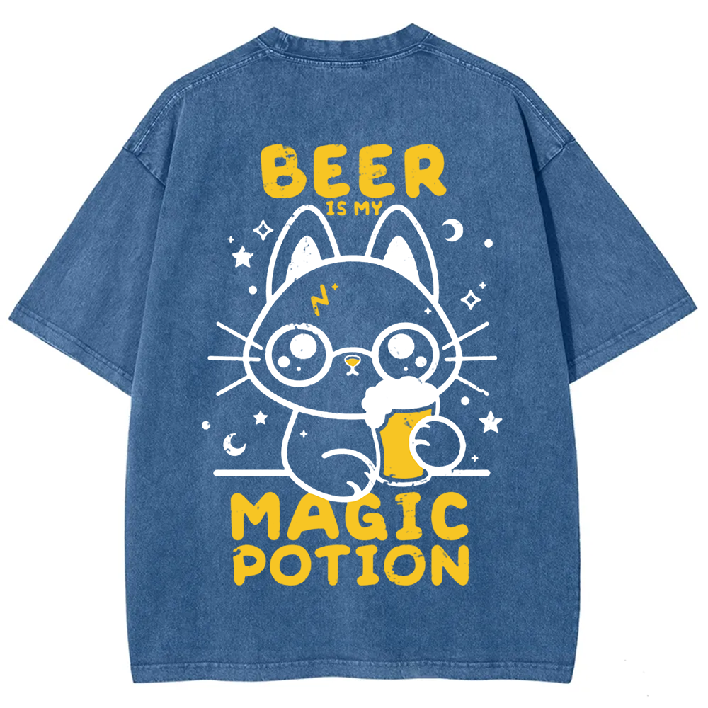Unisex Vintage Beer Is My Magic Potion Music t-Shirt
