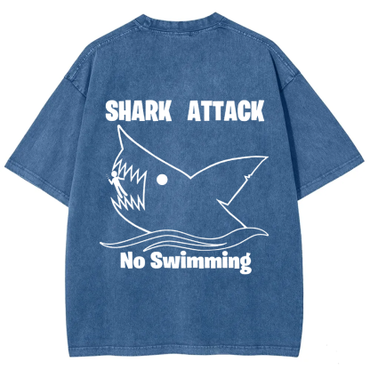 Unisex Vintage Shark Attack funny t-Shirt
