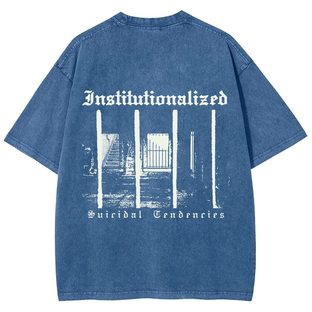 Unisex Vintage  Suicidal Tendencies Band Institutionalized t-Shirt
