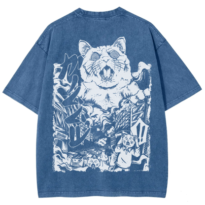 Unisex Vintage Monster Cat t-Shirt
