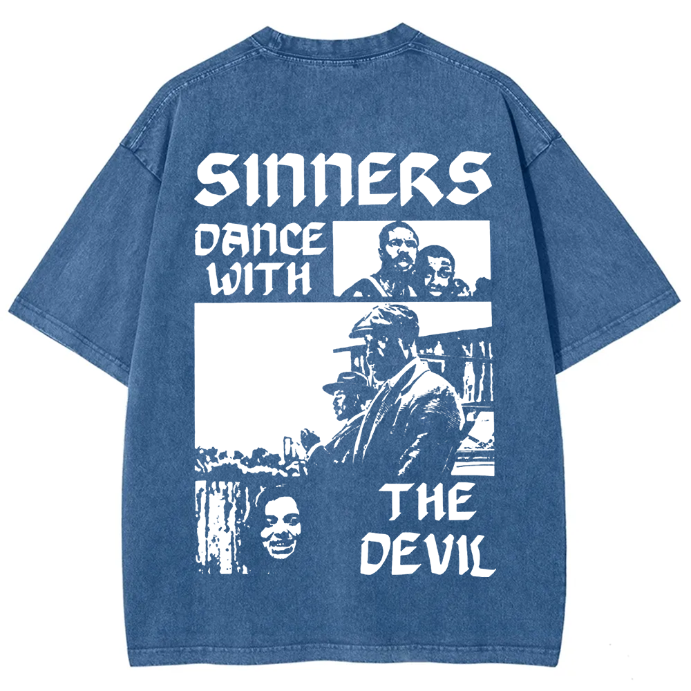 Unisex Vintage Sinners Horror Movie t-Shirt