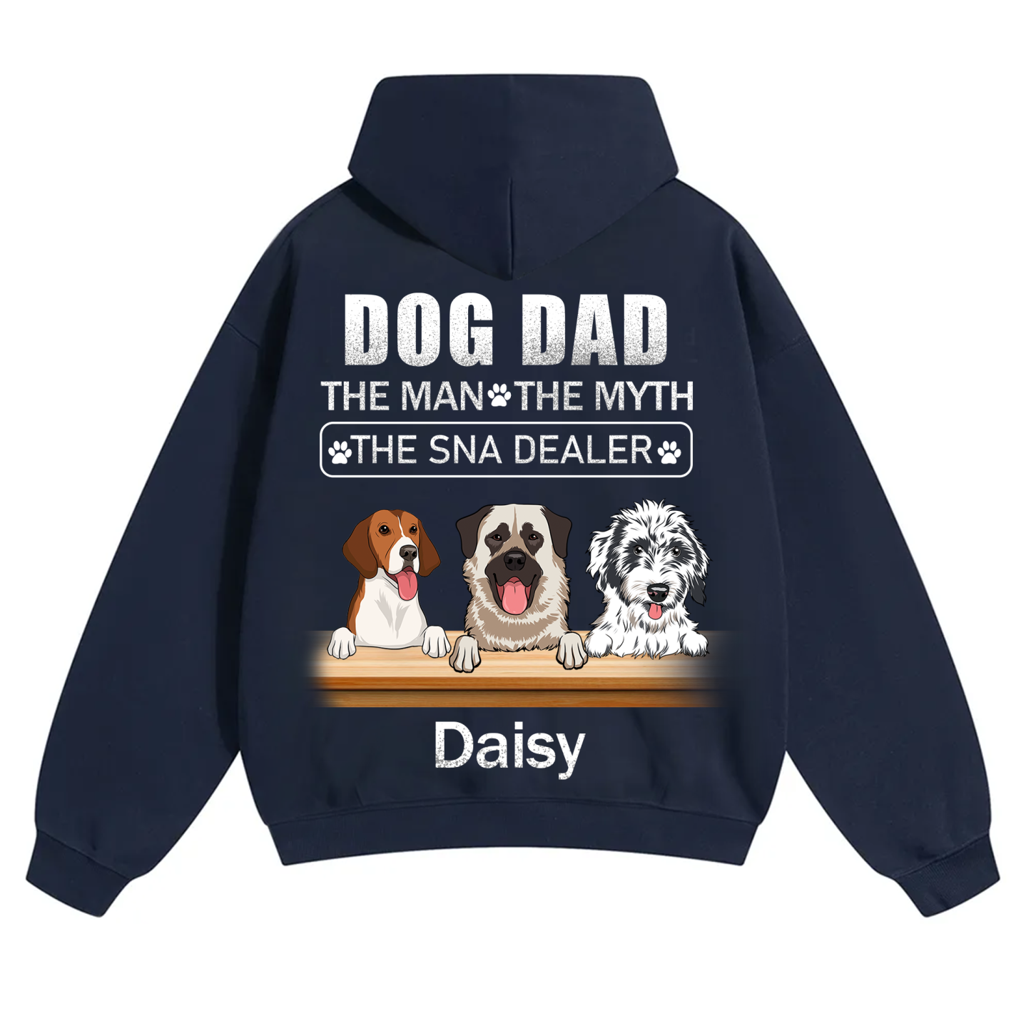 Dog Dad The Man The Myth The Snack Dealer - Personalized Custom Unisex Hoodie