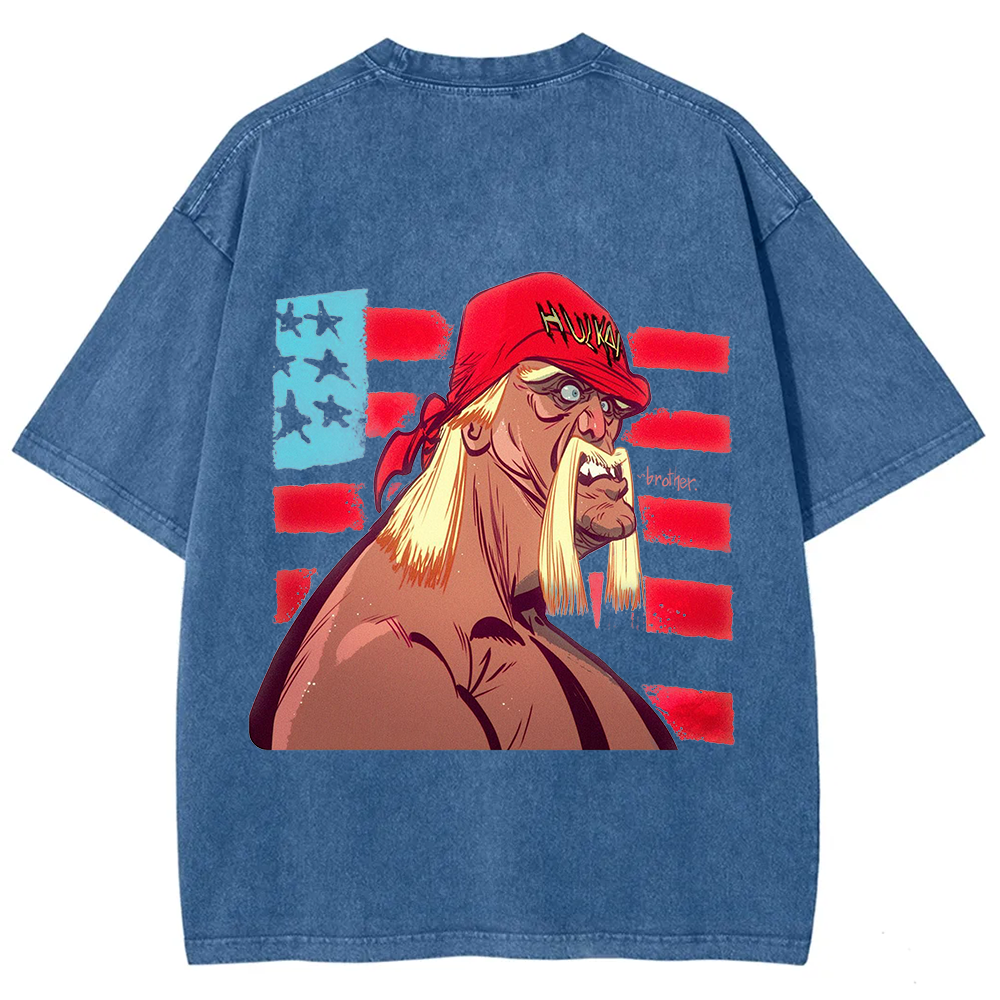 Unisex Vintage  Wrestling WWE Hulk Hogan Real American t-Shirt
