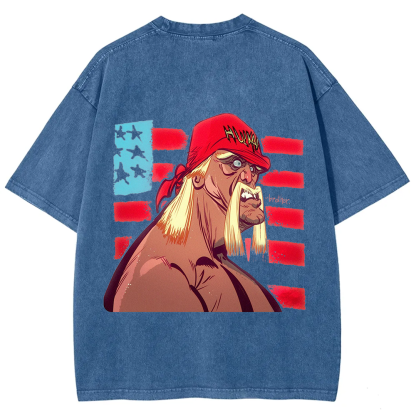 Unisex Vintage  Wrestling WWE Hulk Hogan Real American t-Shirt