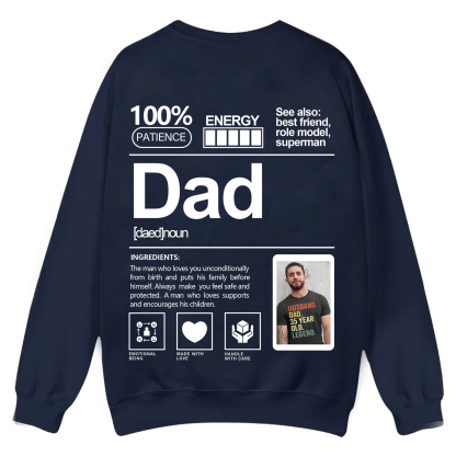 Addcustom  Photo Dad Casual Crewneck Sweatshirt