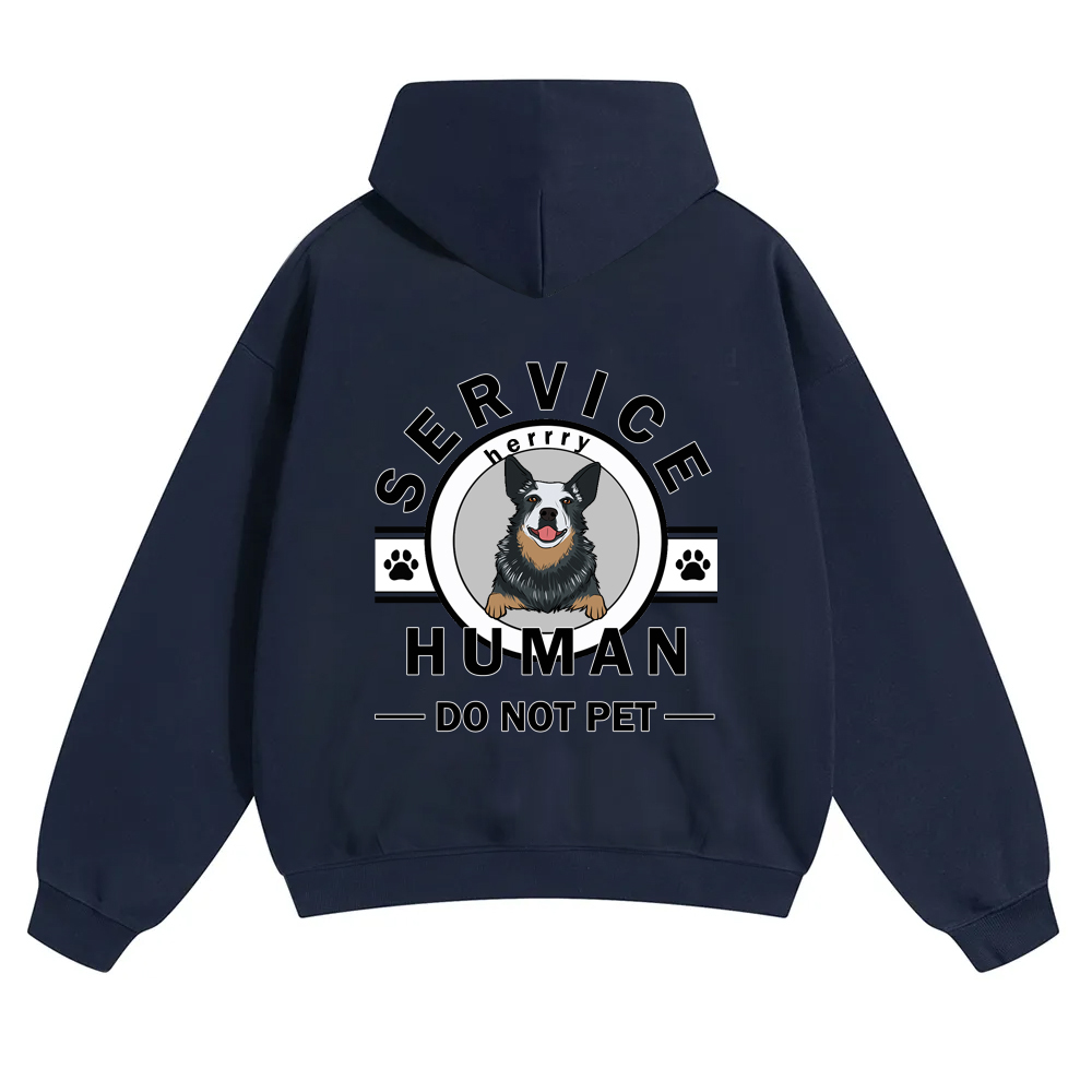 Wearishow Service Human, Do Not Pet - Personalized Custom Hoodie 