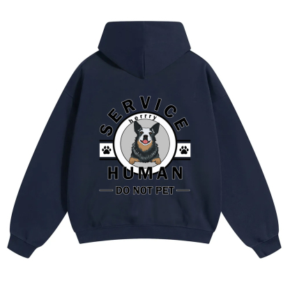 Wearishow Service Human, Do Not Pet - Personalized Custom Hoodie 
