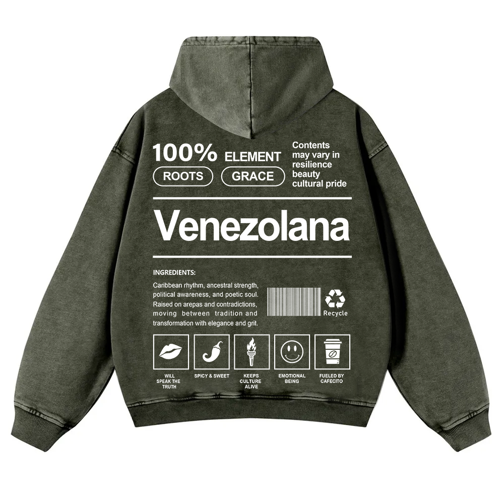 Venezolana Unisex Fit  Washed Hoodie wearishow