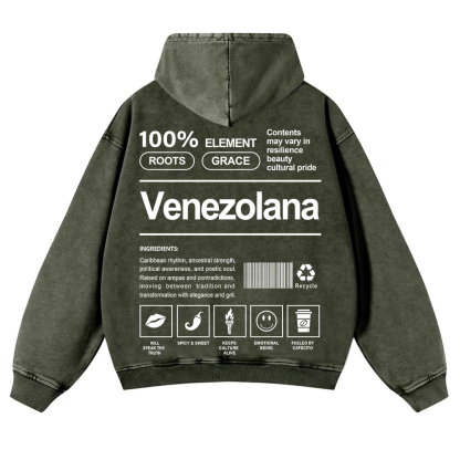 Venezolana Unisex Fit  Washed Hoodie wearishow