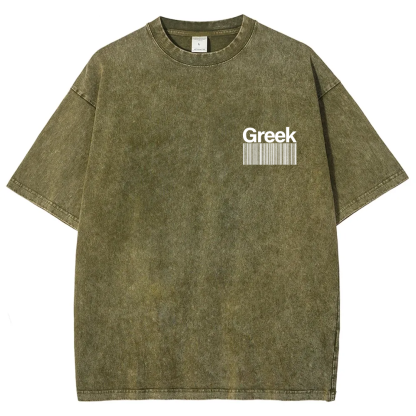 Greek Unisex Fit  Washed T-Shirt