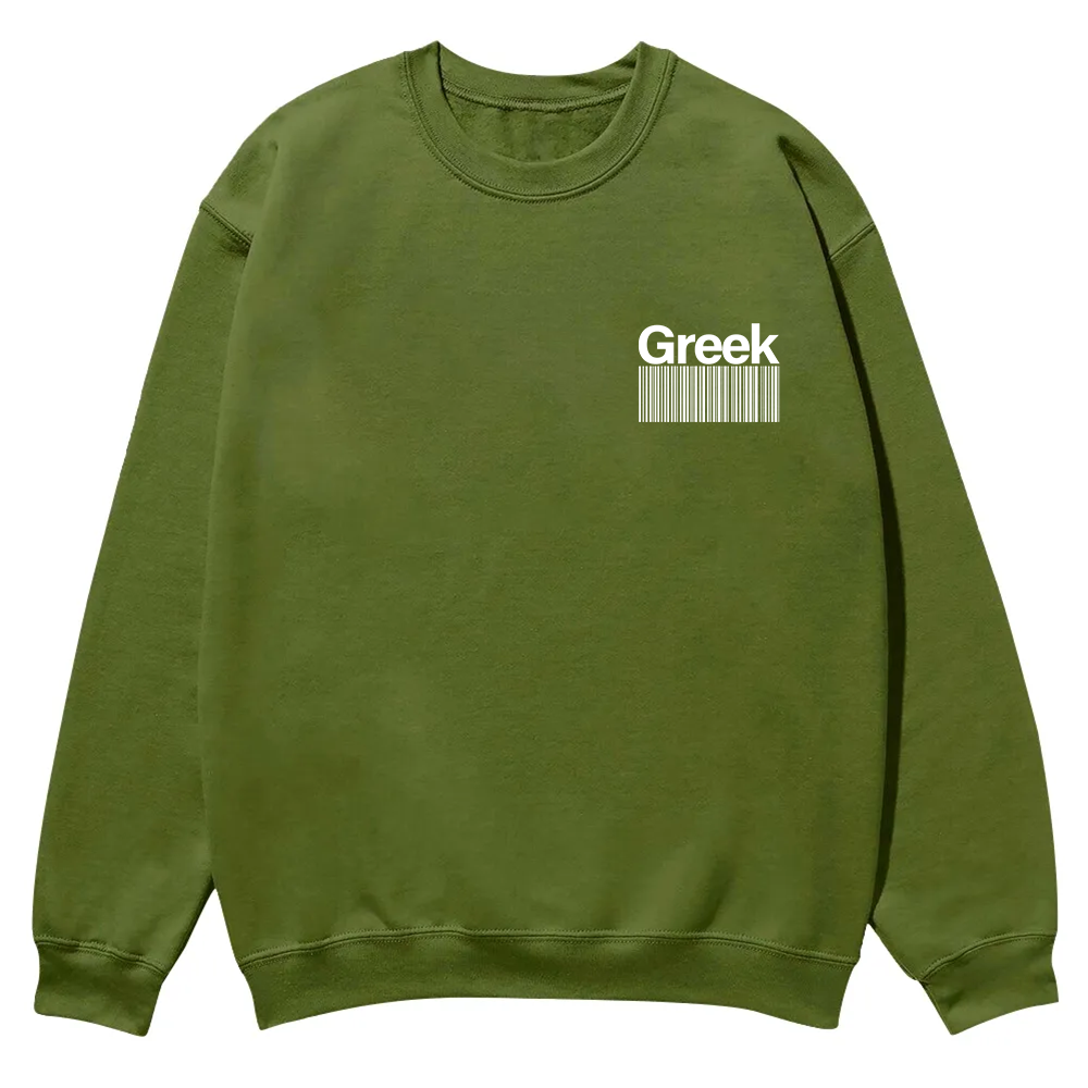 Greek Unisex Fit  Casual Crewneck Sweatshirt wearishow