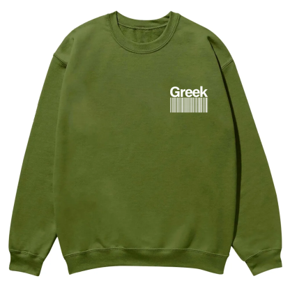 Greek Unisex Fit  Casual Crewneck Sweatshirt wearishow