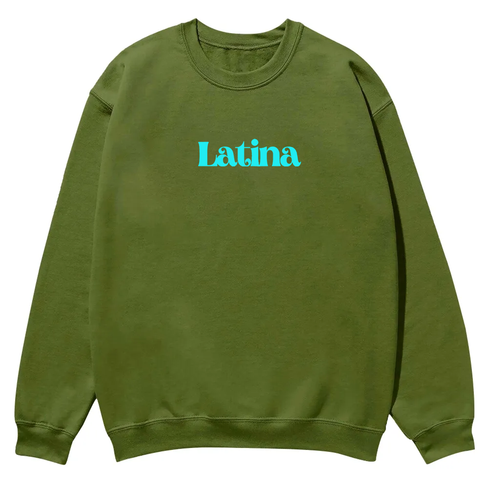 Latina Unisex Fit  Casual Crewneck Sweatshirt wearishow