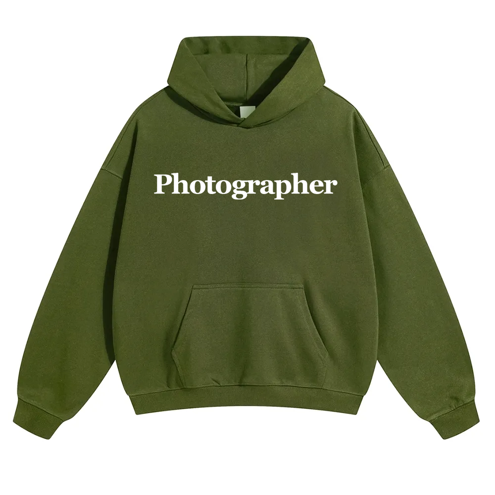 Photographer Unisex Solid Color Hoodie wearishow