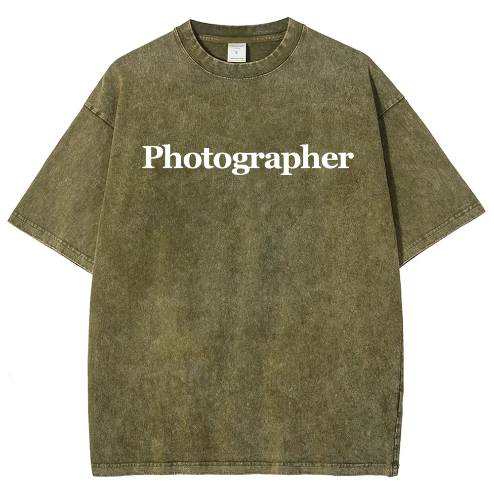 Photographer Unisex Fit Washed T-Shirt