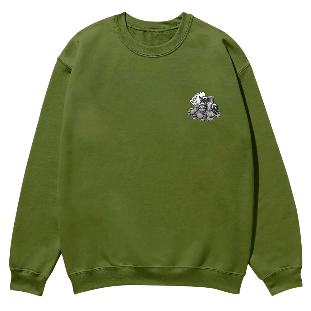 Professional Gambler Casual Crewneck Sweatshirt wearishow