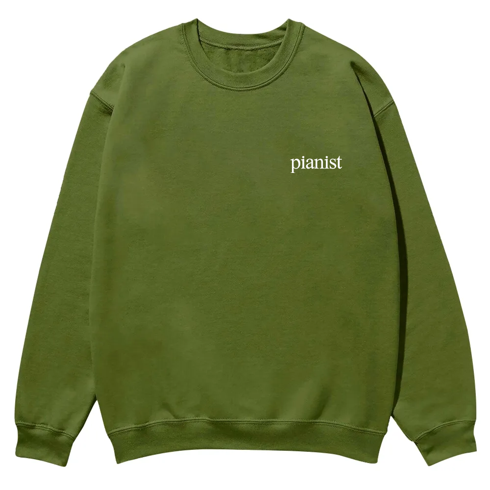 Pianist Casual Crewneck Sweatshirt wearishow