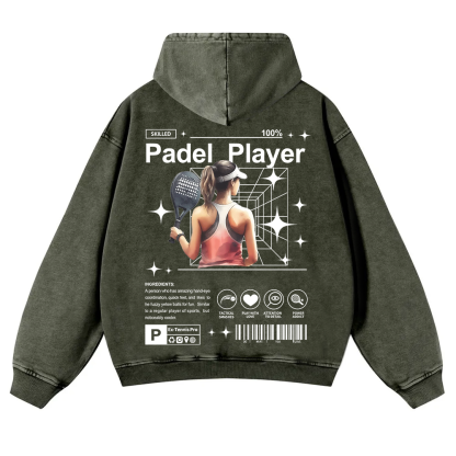 Padel Player Washed Hoodie wearishow