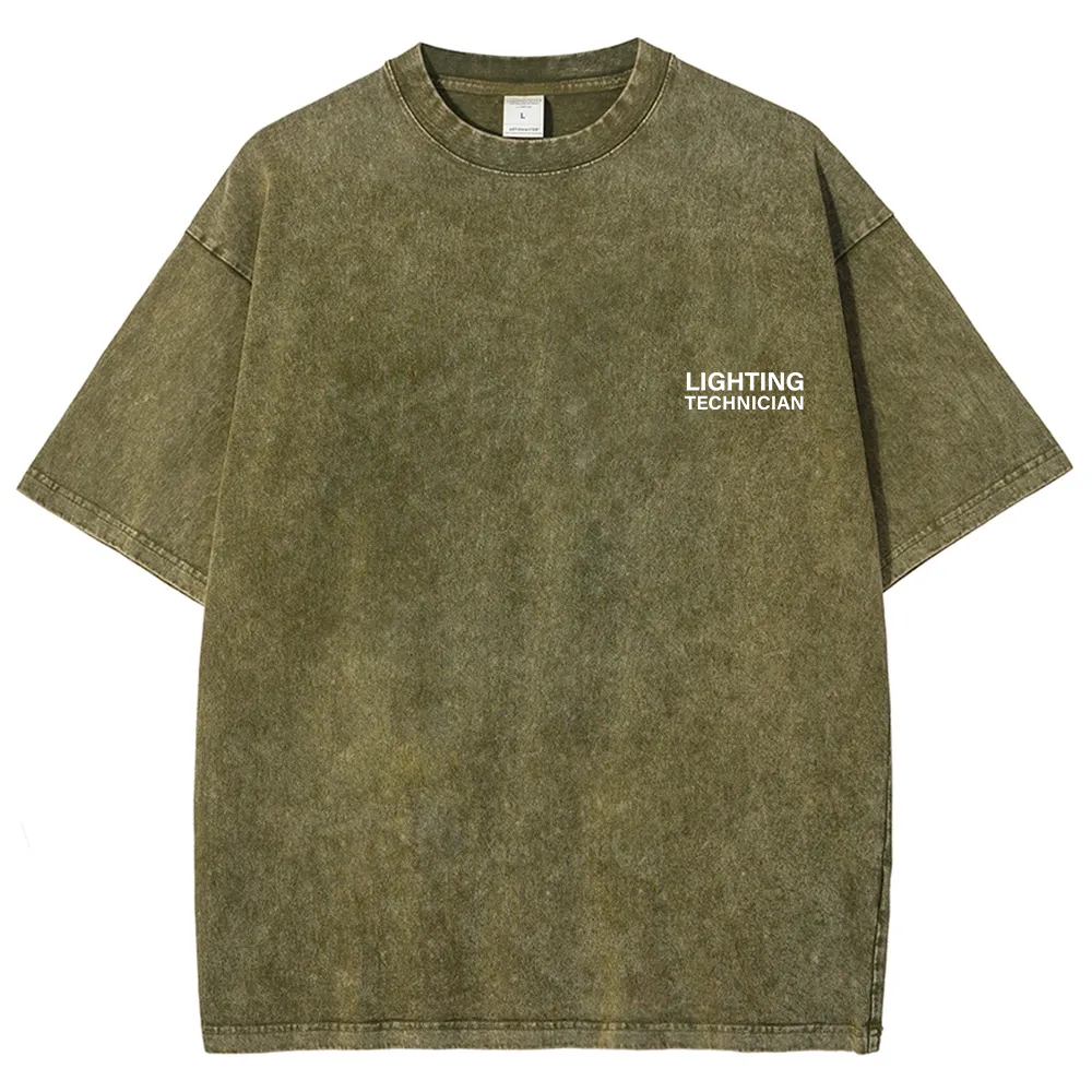 Lighting Technician Unisex Fit Washed T-Shirt