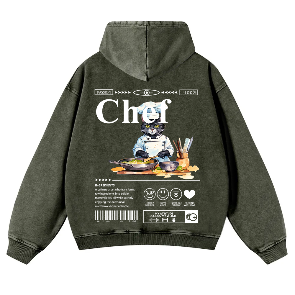 Chef Washed Hoodie wearishow