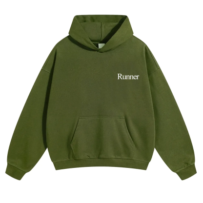 Runner Unisex Solid Color Hoodie wearishow