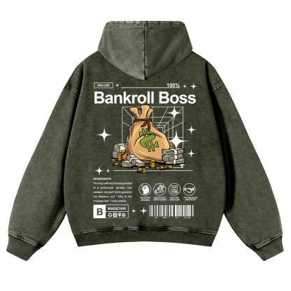 Bankroll Boss Washed Hoodie wearishow
