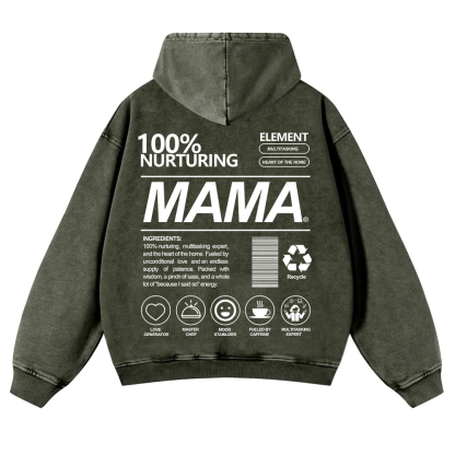 Mama Washed Hoodie wearishow