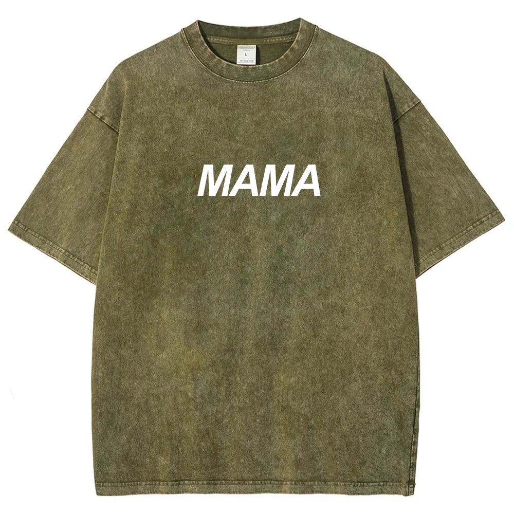 Mama Unisex Fit Washed T-Shirt