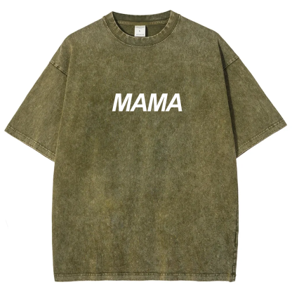 Mama Unisex Fit Washed T-Shirt