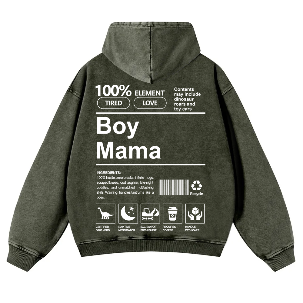 Boy Mama Washed Hoodie wearishow