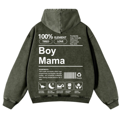 Boy Mama Washed Hoodie wearishow