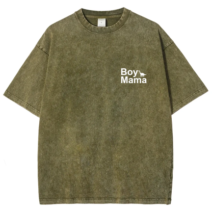 Boy Mama Unisex Fit Washed T-Shirt