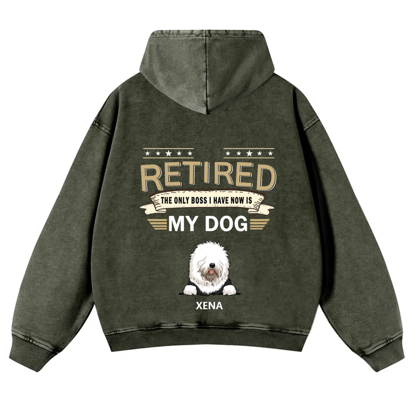 The Only Boss I Have - Personalized Custom Unisex Washed Hoodie