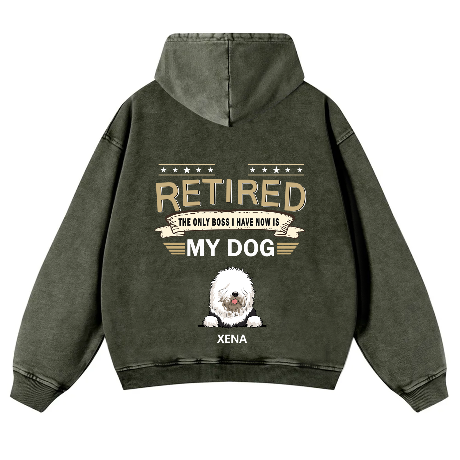 The Only Boss I Have - Personalized Custom Unisex Washed Hoodie
