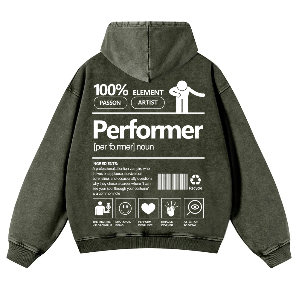 Performer Washed Hoodie wearishow