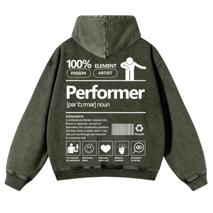 Performer Washed Hoodie wearishow