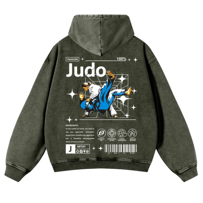 Judo Washed Hoodie wearishow