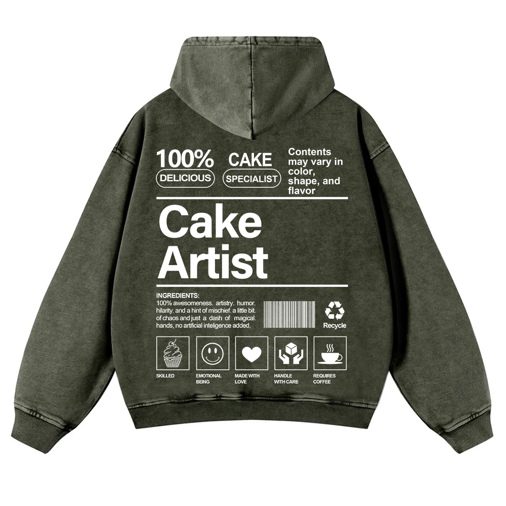 Cake Artist Washed Hoodie wearishow