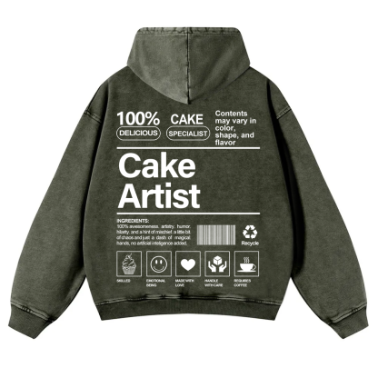 Cake Artist Washed Hoodie wearishow