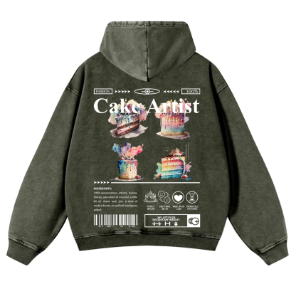 Cake Artist Washed Hoodie wearishow