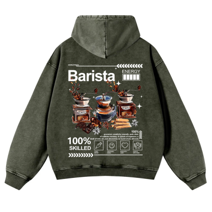 Barista Washed Hoodie wearishow