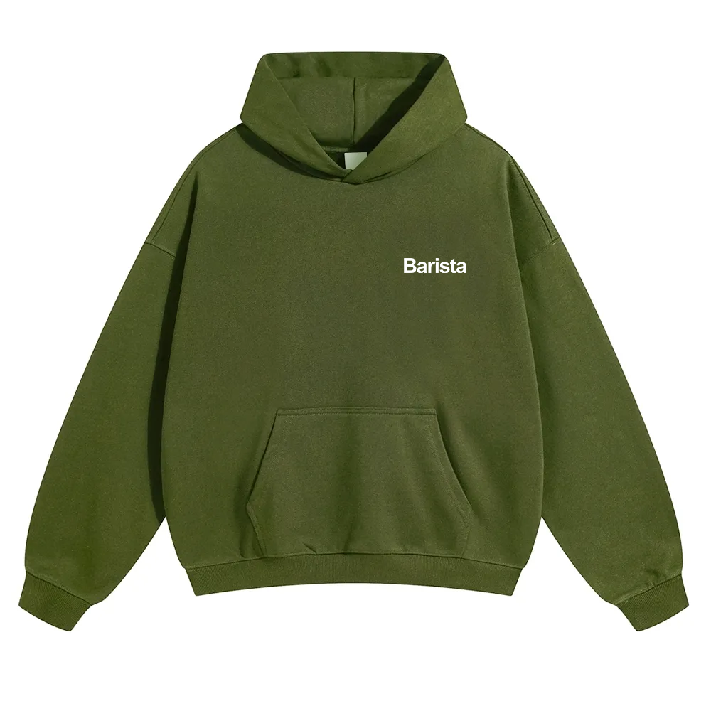 Barista Unisex Solid Color Hoodie wearishow